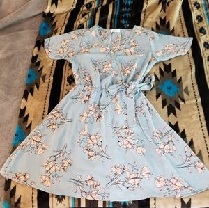 Sienna Sky Blue Floral Dress